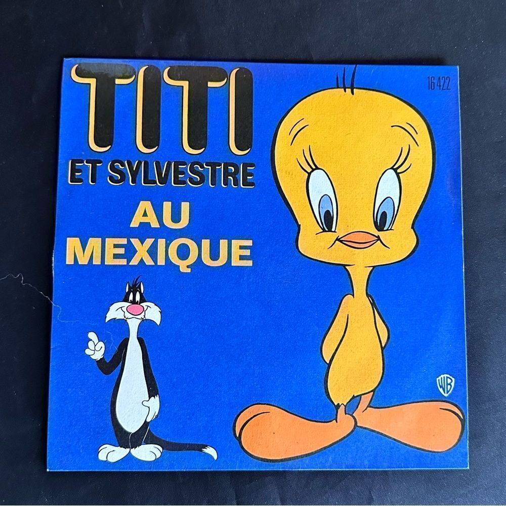 Vintage Titi et Sylvestre Au Mexique 45 Vinyl Record (French language) 1974